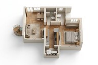 Floor plan of 1 BHK 466 Sq. Ft. Apartment in Paradigm Alaya, Mumbai
