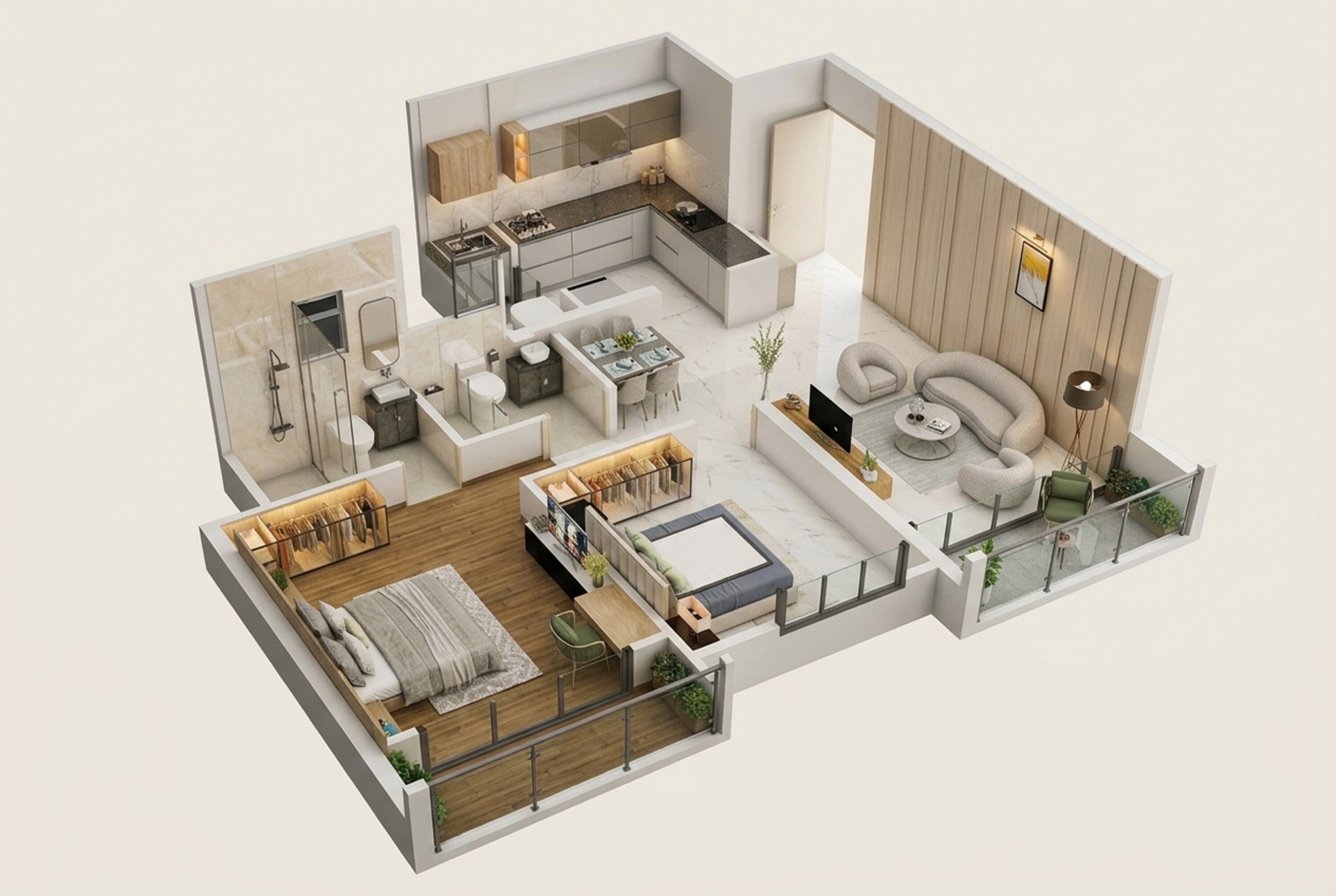 Floor plan of 2 BHK 776 Sq. Ft. Apartment in Saheel Itrend Futura, Pune