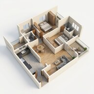 Floor plan of 2 BHK 860 Sq. Ft. Apartment in Rohan Nidita, Pune