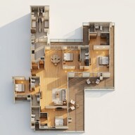 Floor plan of 4 BHK 4500 Sq. Ft. Apartment in Max Estate 128, Noida