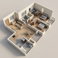 Floor plan of 2 BHK 1307 Sq. Ft. Apartment in Sobha Avalon, Ahmedabad