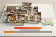 Floor plan of 4 BHK 1715 Sq. Ft. Apartment in Oro Constella, Lucknow