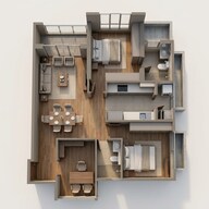 Floor plan of 2 BHK 934 Sq. Ft. Apartment in Adani Linkbay Residences, Mumbai