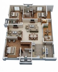 Floor plan of 3 BHK 2765 Sq. Ft. Apartment in My Home Apas, Hyderabad