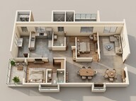 Floor plan of 2 BHK 2267 Sq. Ft. Apartment in Aparna Greenscapes, Hyderabad