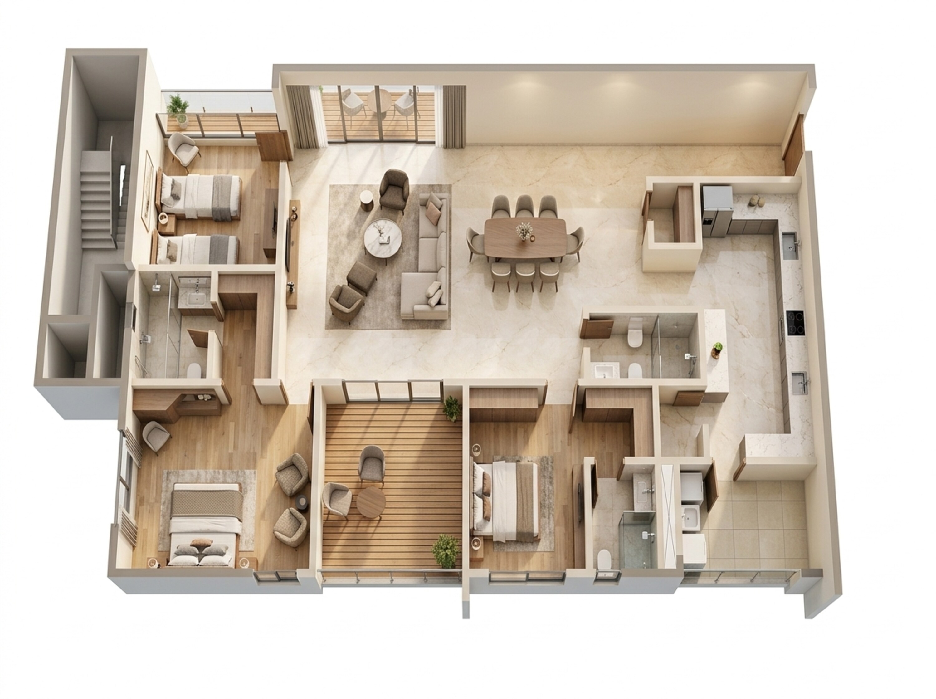Floor plan of 3 BHK 3480 Sq. Ft. Apartment in Aparna Greenscapes, Hyderabad
