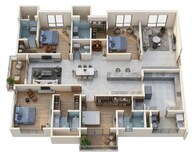 Floor plan of 4 BHK 3657 Sq. Ft. Apartment in Aparna Greenscapes, Hyderabad