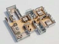 Floor plan of 2 BHK 860 Sq. Ft. Apartment in Kolte Patil Little Earth, Pune