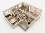 Floor plan of 1 BHK 937 Sq. Ft. Apartment in Godrej Elevate, Bangalore