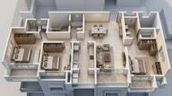 Floor plan of 3 BHK 1898 Sq. Ft. Apartment in Prestige Smart City, Bangalore
