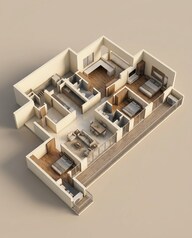 Floor plan of 4 BHK 2777 Sq. Ft. Apartment in Godrej Aristocrat, Gurgaon