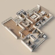 Floor plan of 2 BHK 2041 Sq. Ft. Apartment in Godrej Aristocrat, Gurgaon