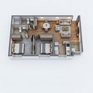 Floor plan of 2 BHK 954 Sq. Ft. Apartment in Jayaswathy Swathy Ramalakshmi Paradise, Chennai