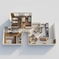 Floor plan of 3 BHK 1157 Sq. Ft. Apartment in Shriram 122 West, Chennai