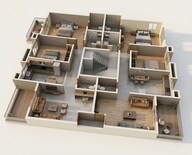 Floor plan of 2 BHK 585 Sq. Ft. Apartment in Kumar Palmcrest, Pune