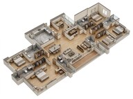 Floor plan of 5 BHK 2355 Sq. Ft. Apartment in Paradigm Anantaara, Mumbai