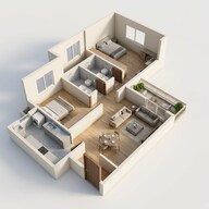 Floor plan of 2 BHK 1146 Sq. Ft. Apartment in Embassy East Avenue, Bangalore