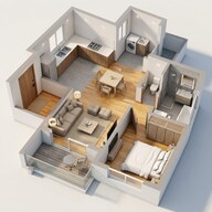 Floor plan of 1 BHK 562 Sq. Ft. Apartment in Godrej Park World, Pune