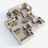 Floor plan of 2 BHK 1190 Sq. Ft. Apartment in Casagrand Mercury, Chennai