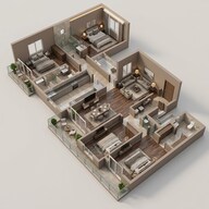 Floor plan of 4 BHK 2551 Sq. Ft. Apartment in Casagrand Mercury, Chennai