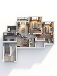 Floor plan of 2 BHK 731 Sq. Ft. Apartment in Adani Airica, Mumbai