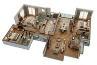 Floor plan of 3 BHK 2053 Sq. Ft. Apartment in Casagrand Suncity, Chennai