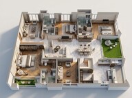 Floor plan of 3 BHK 4000 Sq. Ft. Apartment in Sumadhura Palais Royale, Hyderabad