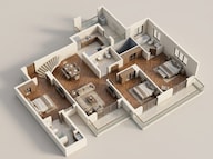 Floor plan of 3 BHK 1905 Sq. Ft. Apartment in Eldeco La Vida Bella, Greater Noida