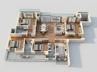 Floor plan of 4 BHK 2755 Sq. Ft. Apartment in Eldeco La Vida Bella, Greater Noida