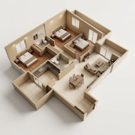 Floor plan of 2 BHK 1555 Sq. Ft. Apartment in Eldeco La Vida Bella, Greater Noida