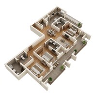 Floor plan of 3 BHK 2260 Sq. Ft. Apartment in Krisumi Waterside Residences, Gurgaon