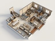 Floor plan of 4 BHK 1531 Sq. Ft. Apartment in Kalpataru Amare, Mumbai