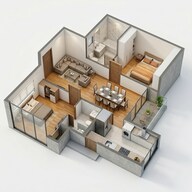 Floor plan of 2 BHK 1150 Sq. Ft. Apartment in Casagrand Hola, Chennai