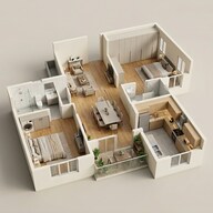Floor plan of 2 BHK 1450 Sq. Ft. Apartment in Casagrand Hola, Chennai