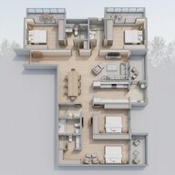 Floor plan of 4 BHK 2775 Sq. Ft. Apartment in Century Regalia, Bangalore