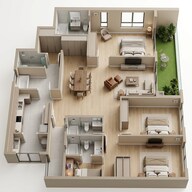 Floor plan of 3 BHK 2475 Sq. Ft. Apartment in Century Regalia, Bangalore