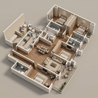 Floor plan of 4 BHK 3114 Sq. Ft. Apartment in Brigade Insignia, Bangalore