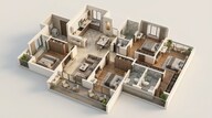 Floor plan of 4 BHK 1655 Sq. Ft. Apartment in Kohinoor Satori, Pune