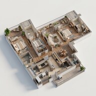 Floor plan of 3 BHK 2673 Sq. Ft. Apartment in Whiteland Urban Resort, Gurgaon