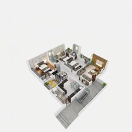 Floor plan of 3 BHK 2096 Sq. Ft. Apartment in Shanmukha Diamond Valley, Vijayawada