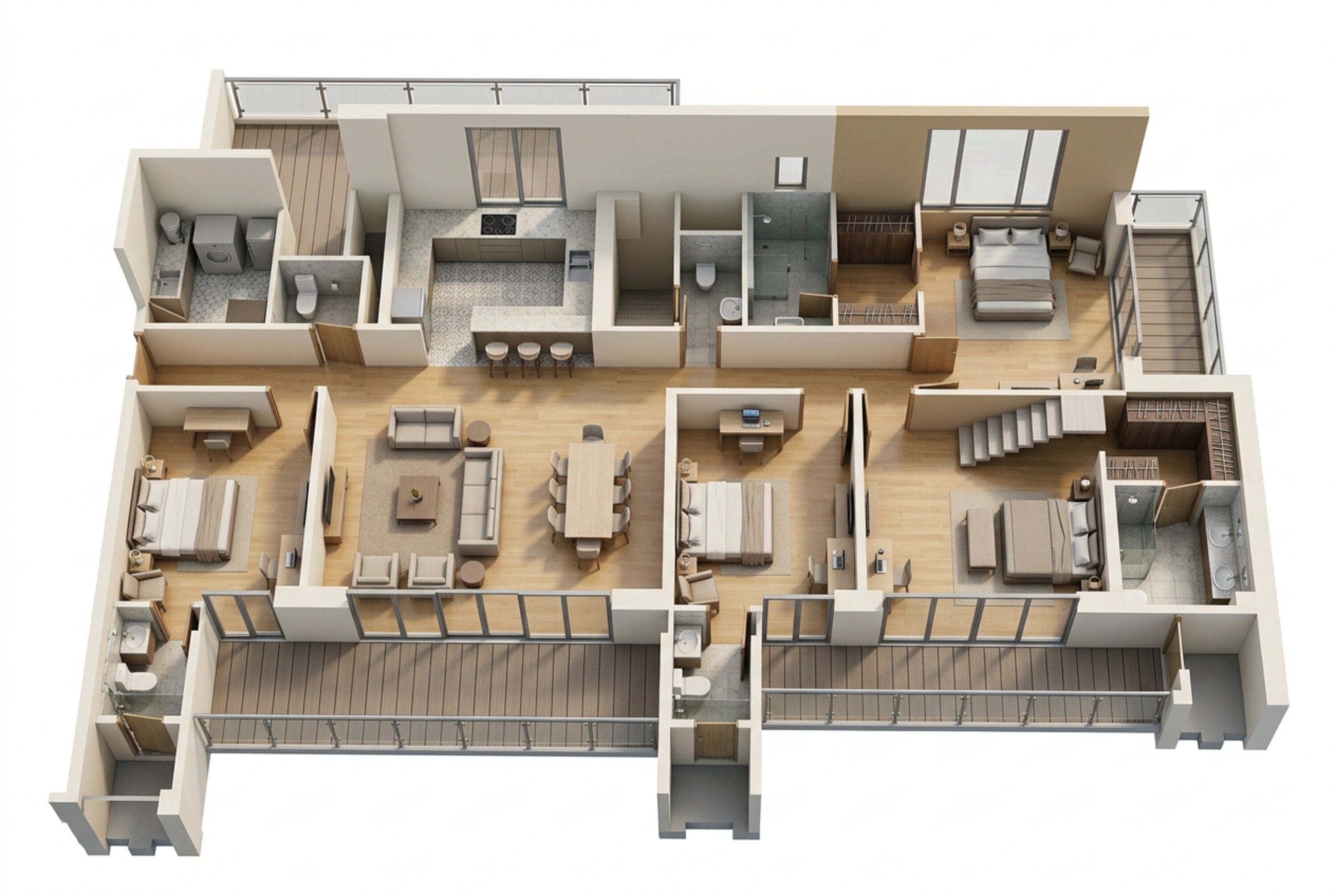 Floor plan of 4 BHK 2659 Sq. Ft. Apartment in Godrej Vrikshya, Gurgaon