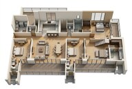 Floor plan of 4 BHK 2659 Sq. Ft. Apartment in Godrej Vrikshya, Gurgaon