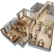 Floor plan of 2 BHK 789 Sq. Ft. Apartment in Runwal Bliss, Mumbai