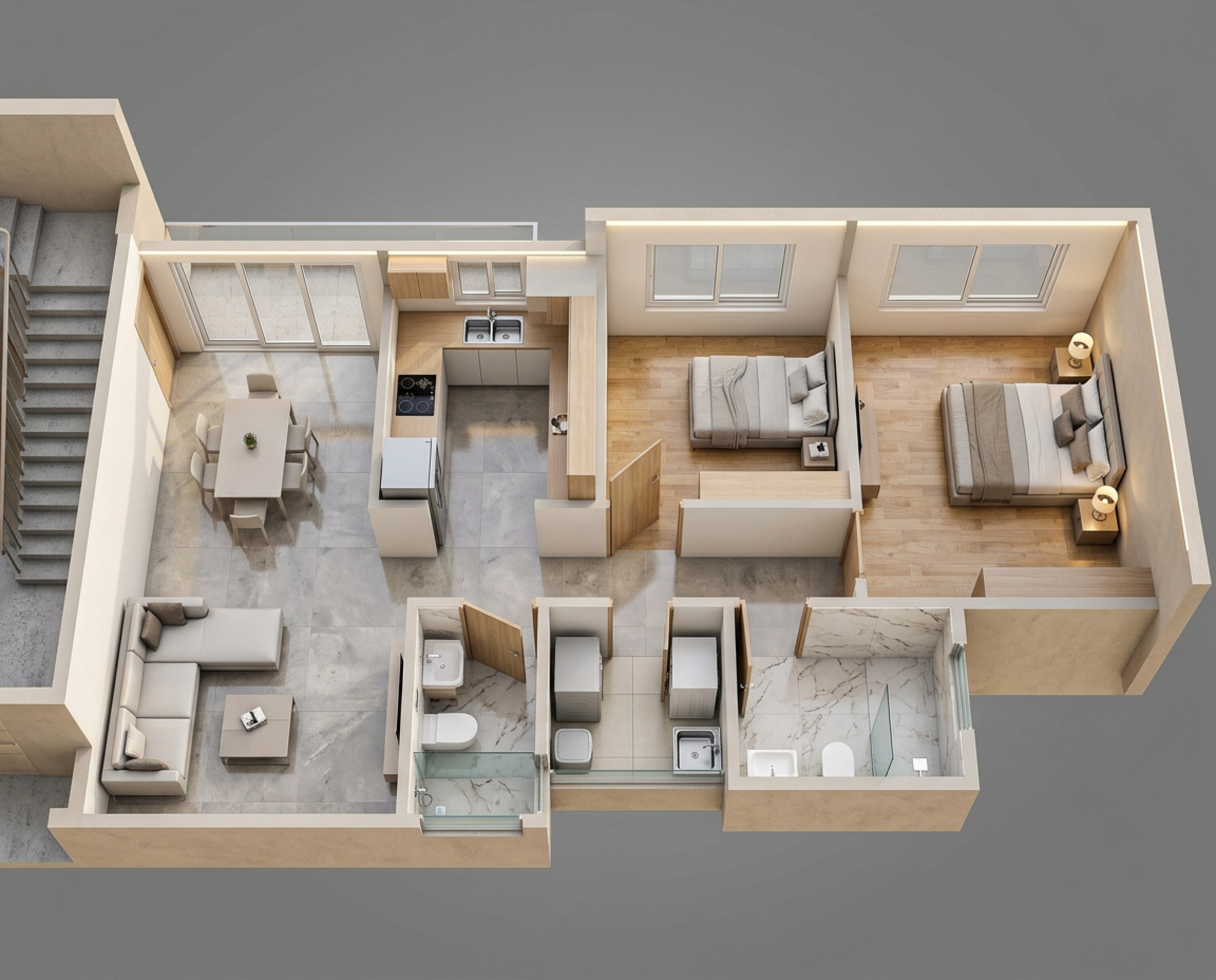 Floor plan of 3 BHK 793 Sq. Ft. Apartment in Runwal Bliss, Mumbai