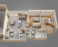Floor plan of 3 BHK 793 Sq. Ft. Apartment in Runwal Bliss, Mumbai