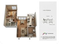 Floor plan of 1 BHK 438 Sq. Ft. Apartment in Godrej City, Navi Mumbai