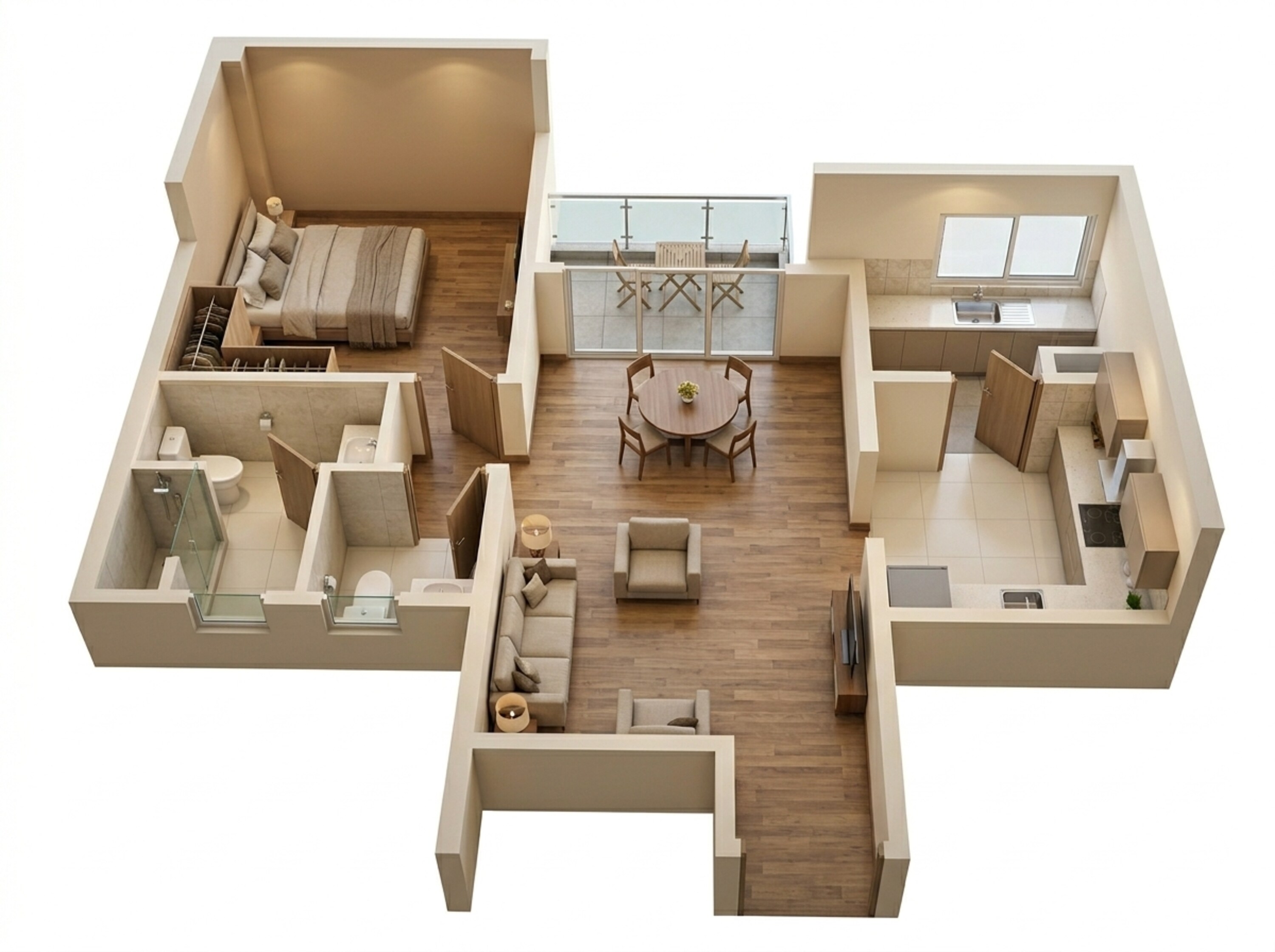 Floor plan of 1 BHK 483 Sq. Ft. Apartment in Godrej City, Navi Mumbai