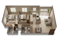 Floor plan of 2 BHK 790 Sq. Ft. Apartment in Bharat Wembley 24, Thane