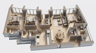 Floor plan of 3 BHK 1111 Sq. Ft. Apartment in Lodha Codename August Moon, Mumbai