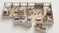 Floor plan of 3 BHK 1315 Sq. Ft. Apartment in Lodha The Park Codename August Moon, Mumbai